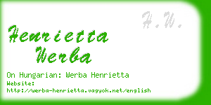 henrietta werba business card